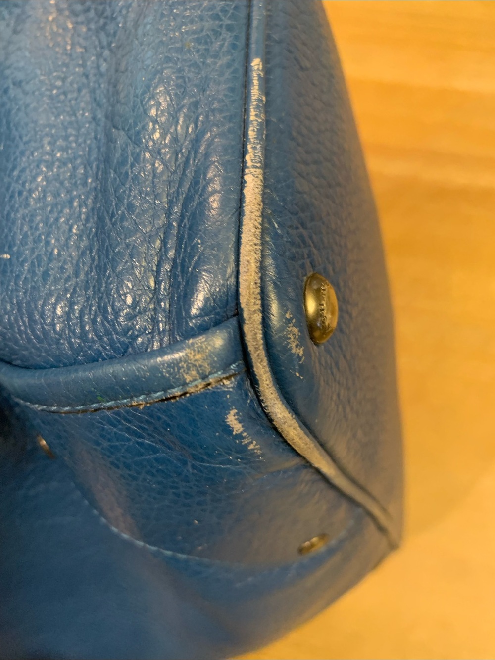 Coach Blue Leather Mickie Satchel - - Picture 15 of 16